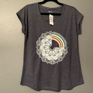 NWT Style & Co Sz Small Gray Embellished Sleeveless Top!